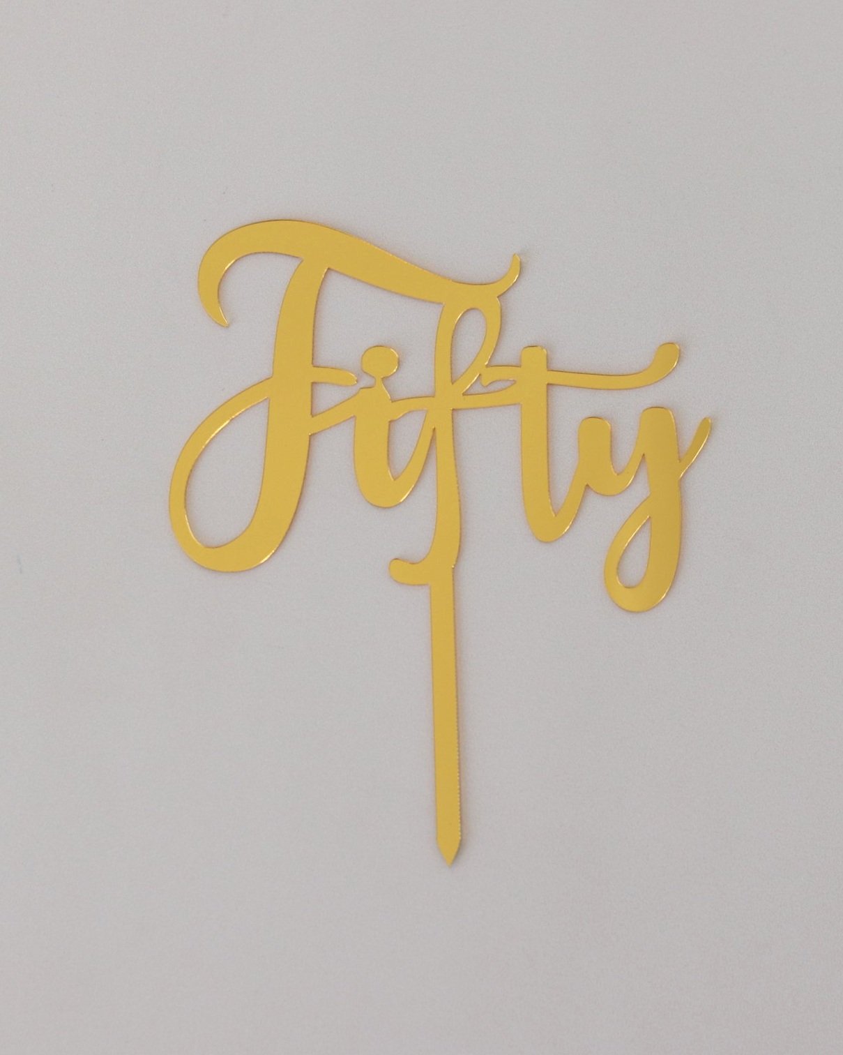 Acrylic Script Age Topper (fifty)