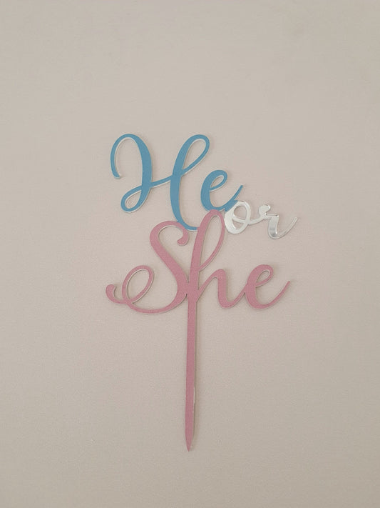 Acrylic Gender Reveal Toppers